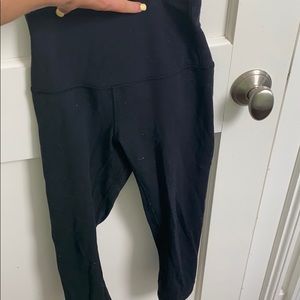 cropped black lulu lemon align leggings